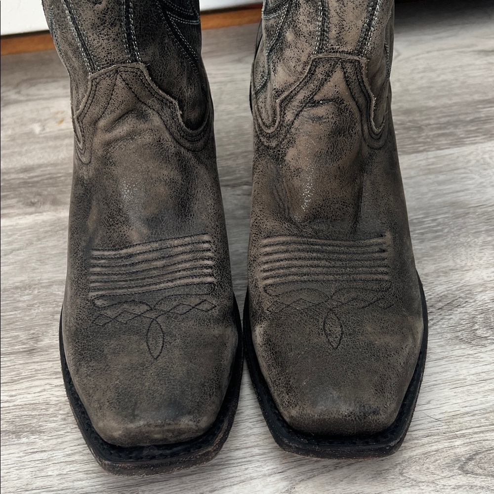 Moonshine Men's Rustic Western Boots - Charcoal - Picture 3 of 9
